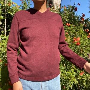 burgundy sweater